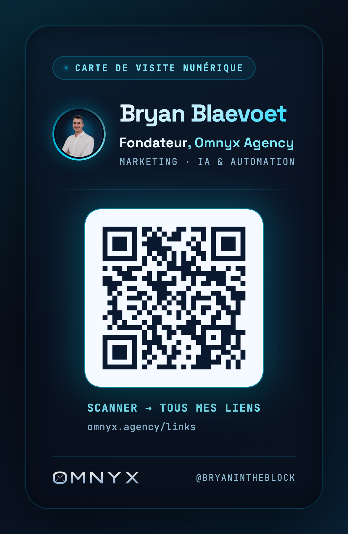 Carte de visite numérique de Bryan Blaevoet